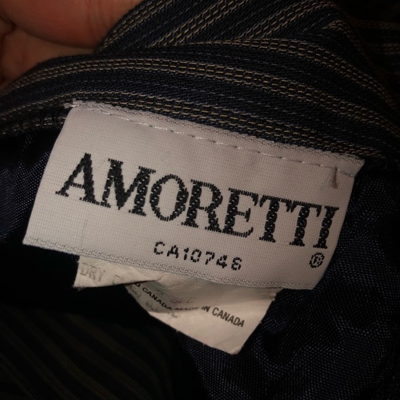 2/$30 Vtg Amoretti Grey & Black Pinstripe Pencil Skirt Ladies Size 5 - Picture 5 of 6